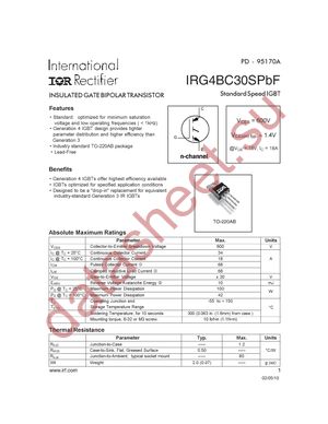 IRG4BC30SPBF datasheet  
